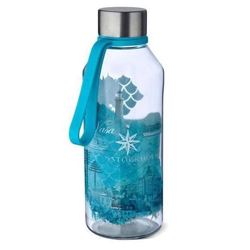 Carl Oscar WisdomFlask Водна бутилка с лента - 0.65L - Вода (Тюркоаз)