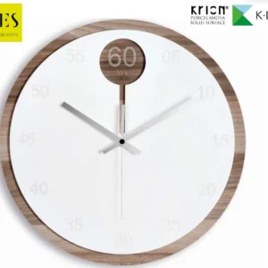 Лазерно гравиран стенен часовник CHRONO, VES Fine Objects, Ø 40 см, обогатен с KRION
