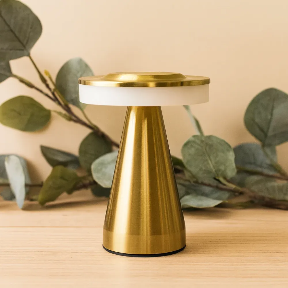 Настолна лампа Copper Touch, презареждаема безжична LED с USB‑C