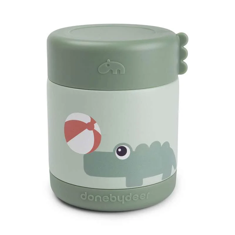 Done Deer Термос за храна - 300ml - Игрална площадка - Зелен