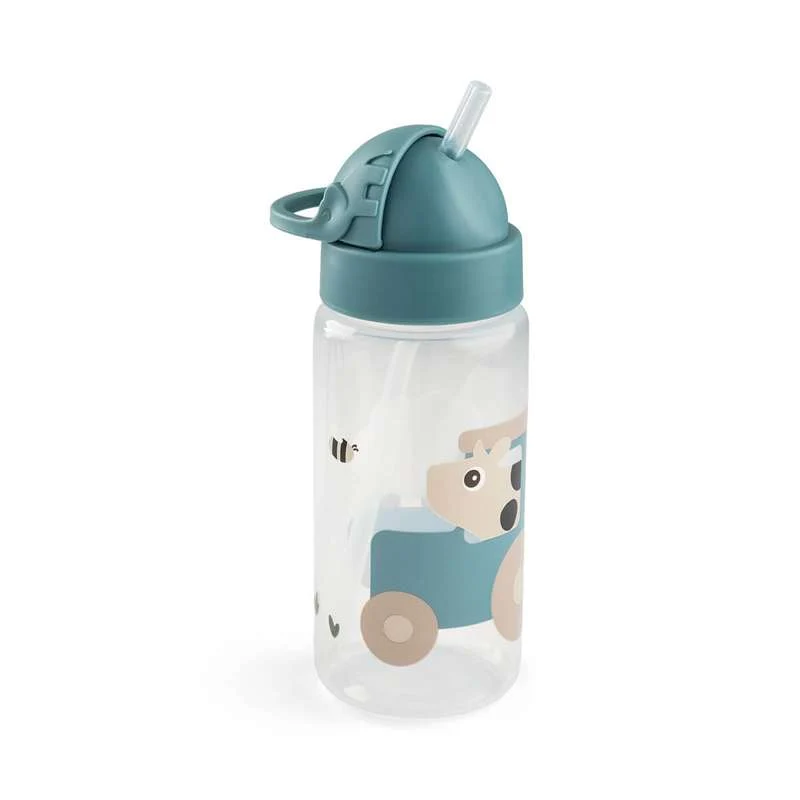 Done Deer Чаша за напитки с сламка - 350ml - Tiny Farm - Син