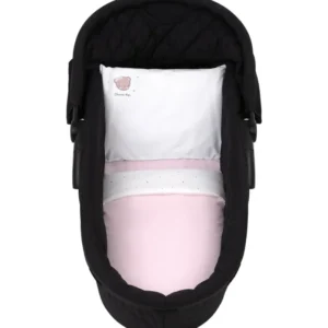 Бебешки спален комплект за количка 6 части Dream Big Pink
