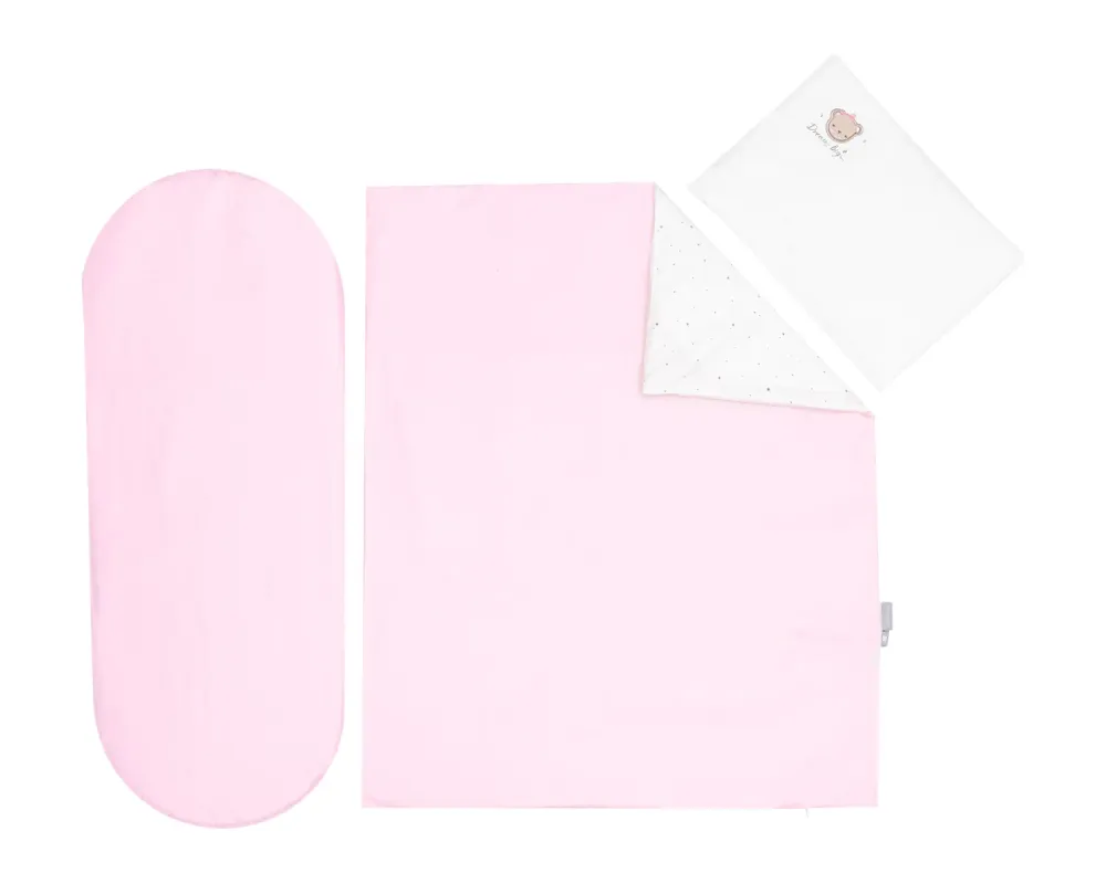 Бебешки спален комплект за количка 6 части Dream Big Pink