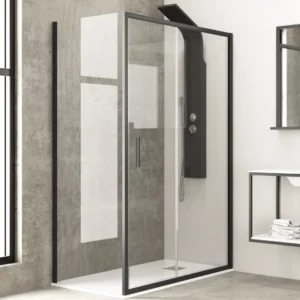 Асиметрична кабина Efe 500 Nero - 90х100 см.
