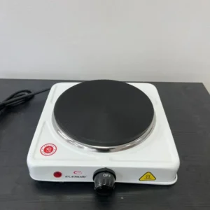 Електрически котлон EK-1707W, Единична чугунена плоча, 1500W, бял