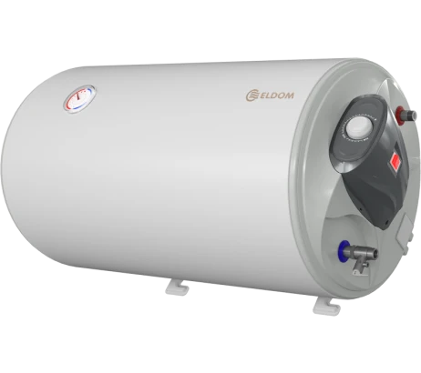 Бойлер Eldom 80, 3KW, Хоризонтален, Емайлиран, Изводи отдясно