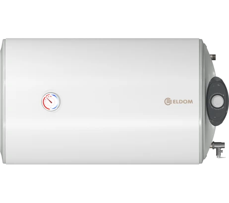 Бойлер Eldom 80, 3KW, Хоризонтален, Емайлиран, Изводи отдясно