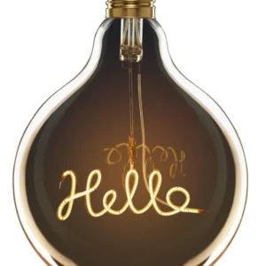 Fancy LED крушка с надпис Hello