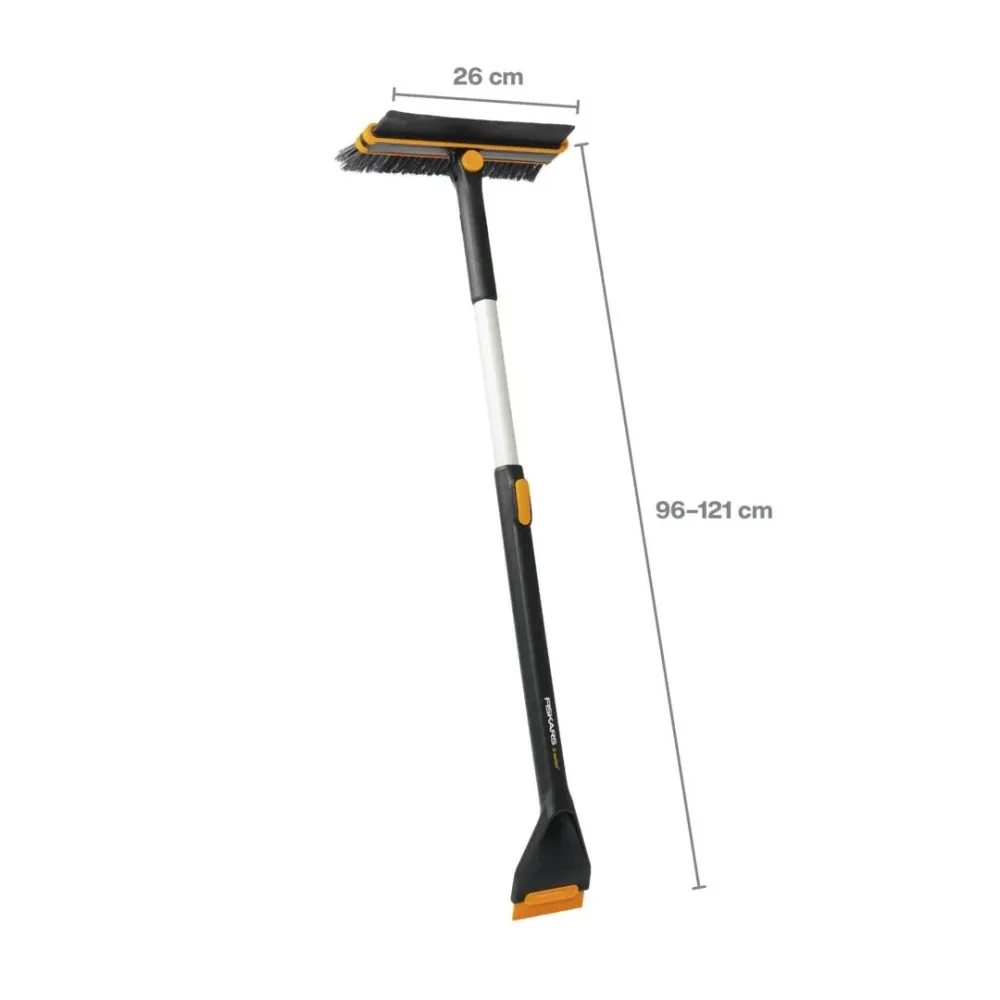 Телескопична въртяща се четка и стъргалка Fiskars X-series™ 96–121 см