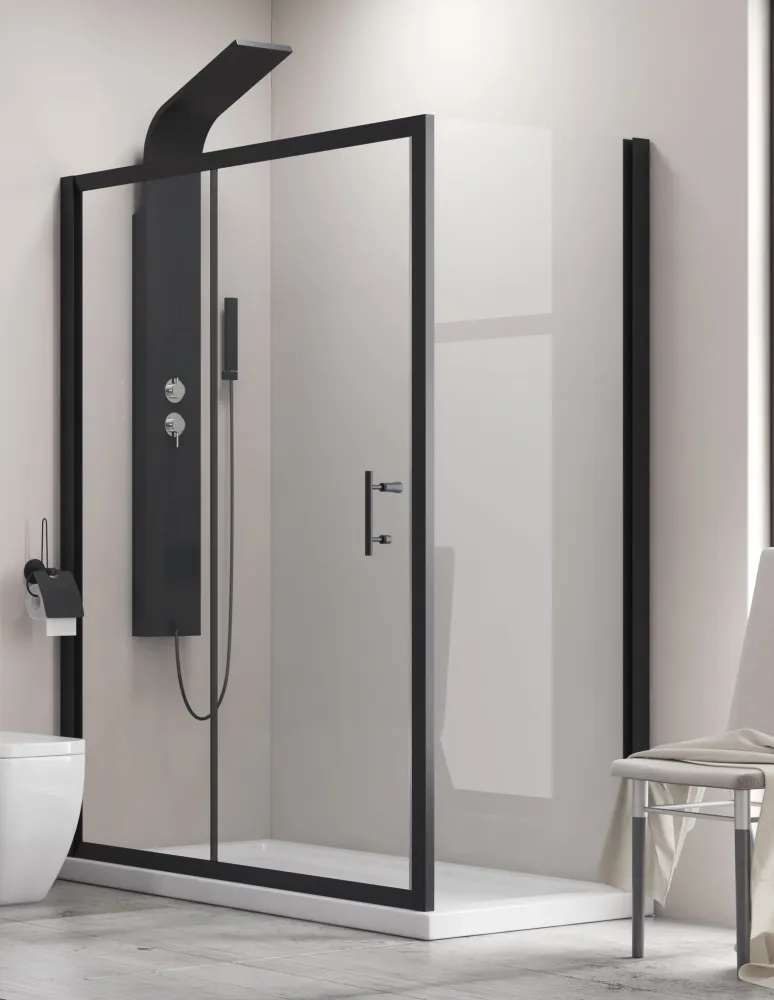 Flora 500 Nero Satine - 70х100 - матирано стъкло