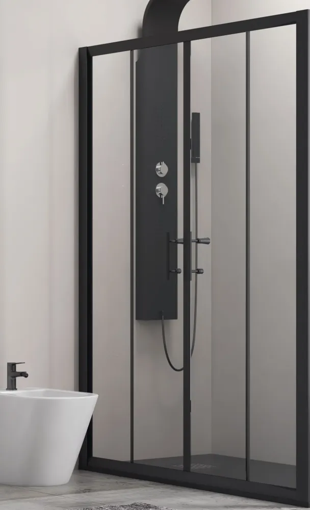 Flora 600 Nero Satine - 215.5-220.5 см. - матирано стъкло