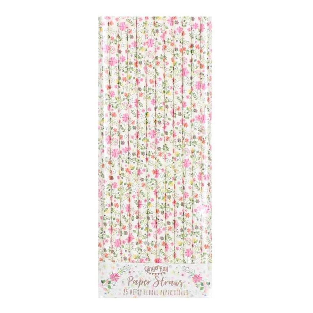 Gingerray Хартиени сламки Ditsy Floral