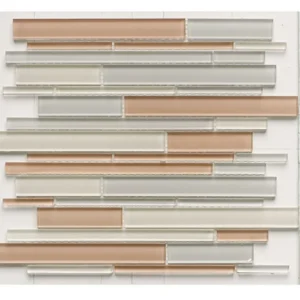 Glass Mix Strip Mosaic CREAM 29,9х30,5 см.