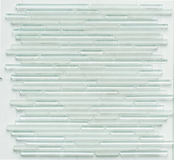 Glass Mix Strip Mosaic WHITE 29,8х30,5 см.