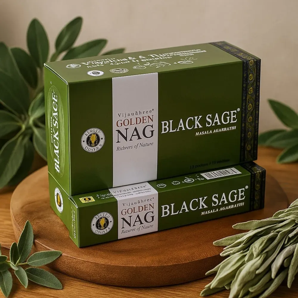 Черна салвия тамян Golden Nag 15g Vijayshree