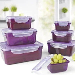 Gourmetmaxx Klick-It кутии за съхранение на храна – комплект, лилави