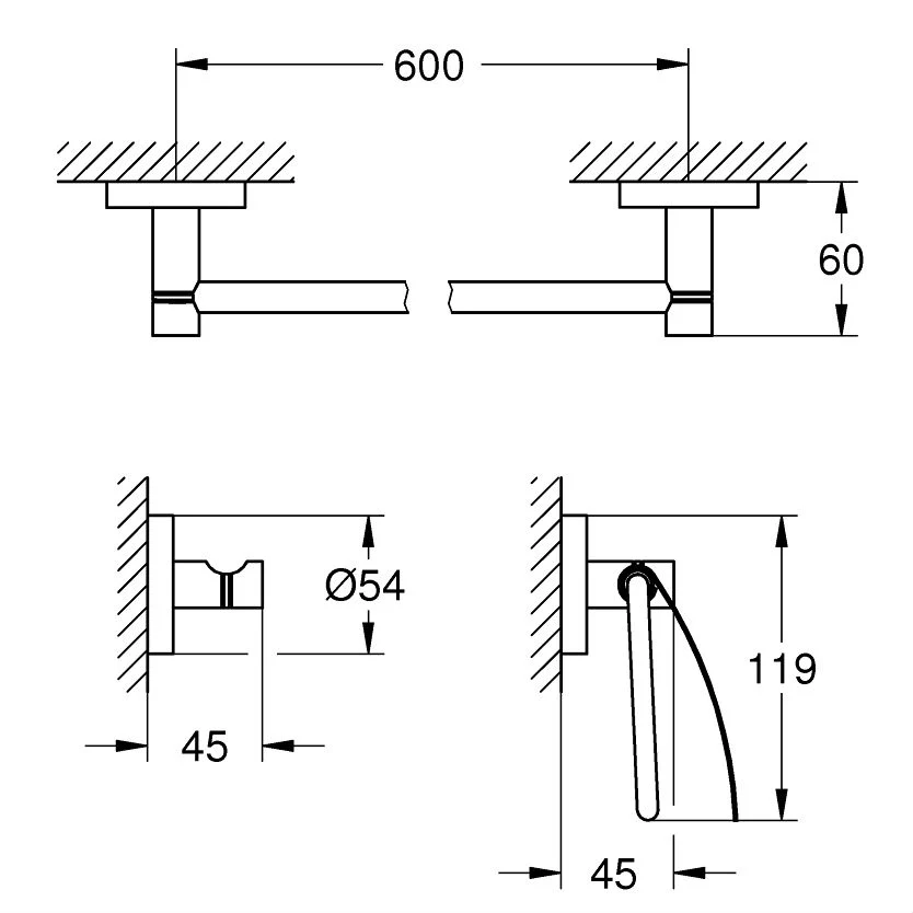 GROHE аксесоари за баня 5в1 Essentials 40344001