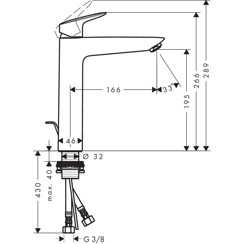 Hansgrohe Logis 190 за мивка