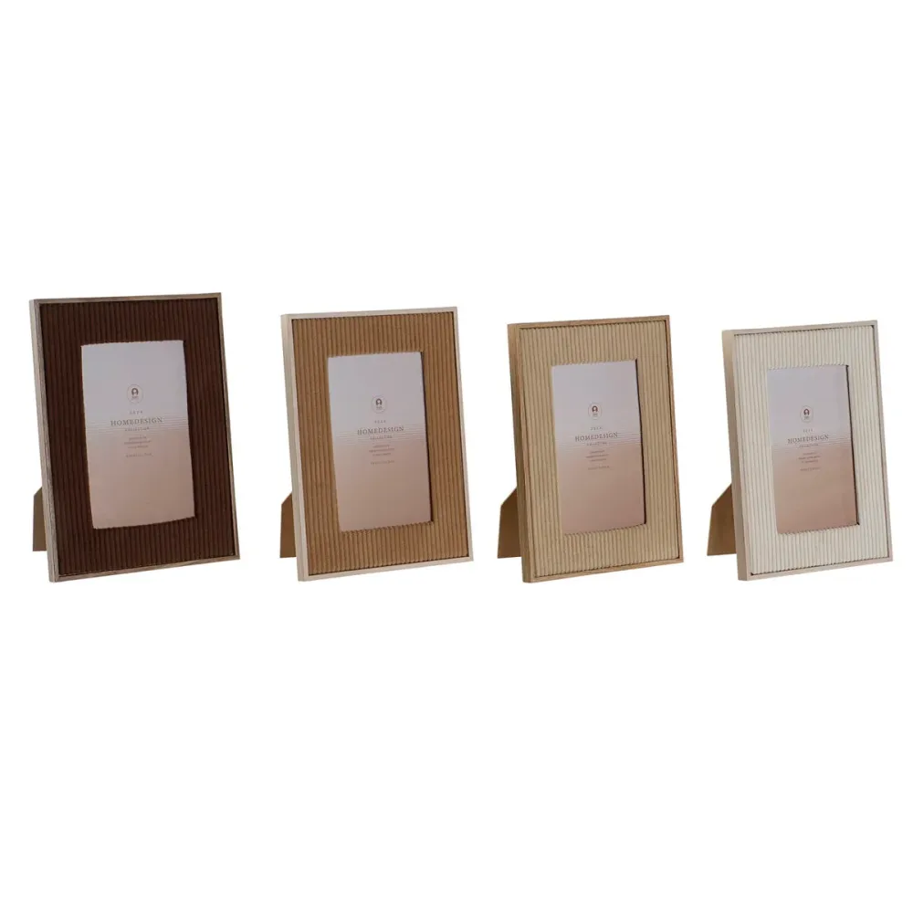 Рамка за снимки Home ESPRIT Кафяв Бежов Кадифе Кристал Модерен 26 X 2,8 X 31 cm (4 броя)