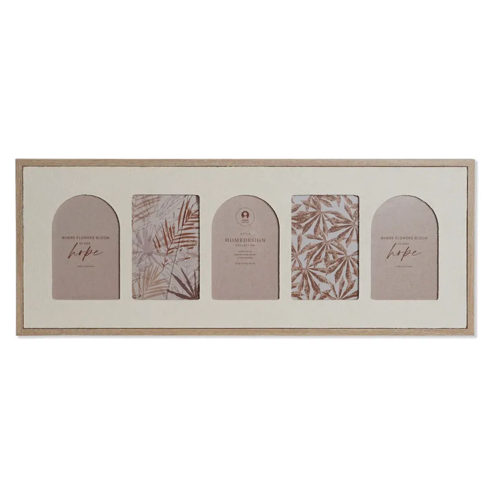 Рамка за снимки Home ESPRIT Бежов Кристал Дървен MDF Скандинавски 60 X 3 X 34 cm