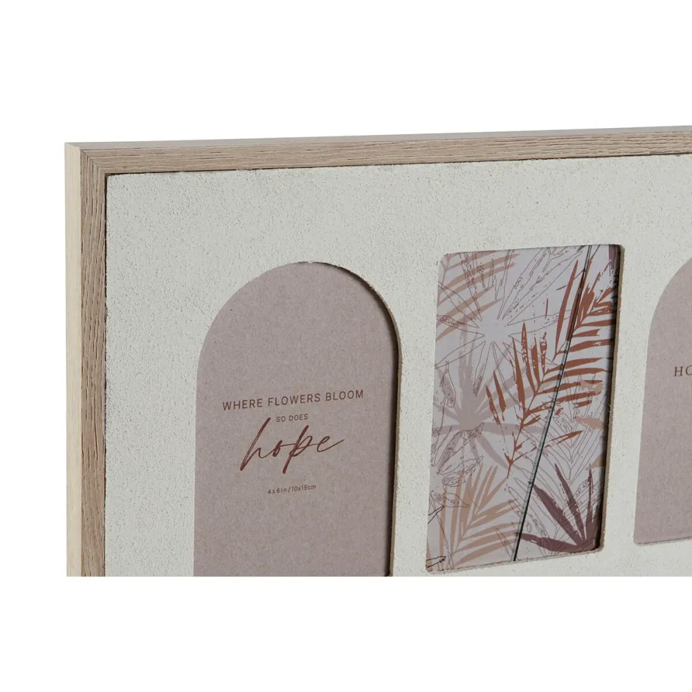 Рамка за снимки Home ESPRIT Бежов Кристал Дървен MDF Скандинавски 60 X 3 X 34 cm