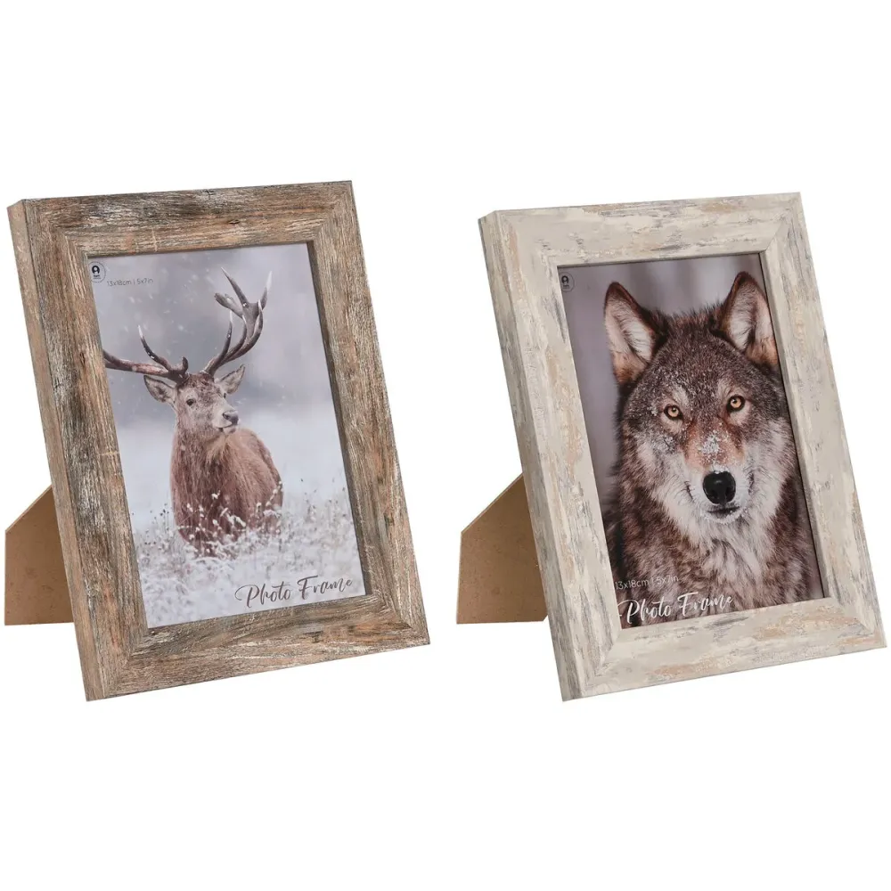 Рамка за снимки Home ESPRIT Бял Естествен Алуминий Кристал полистирен Scandi 16 x 2 x 22 cm (2 броя)