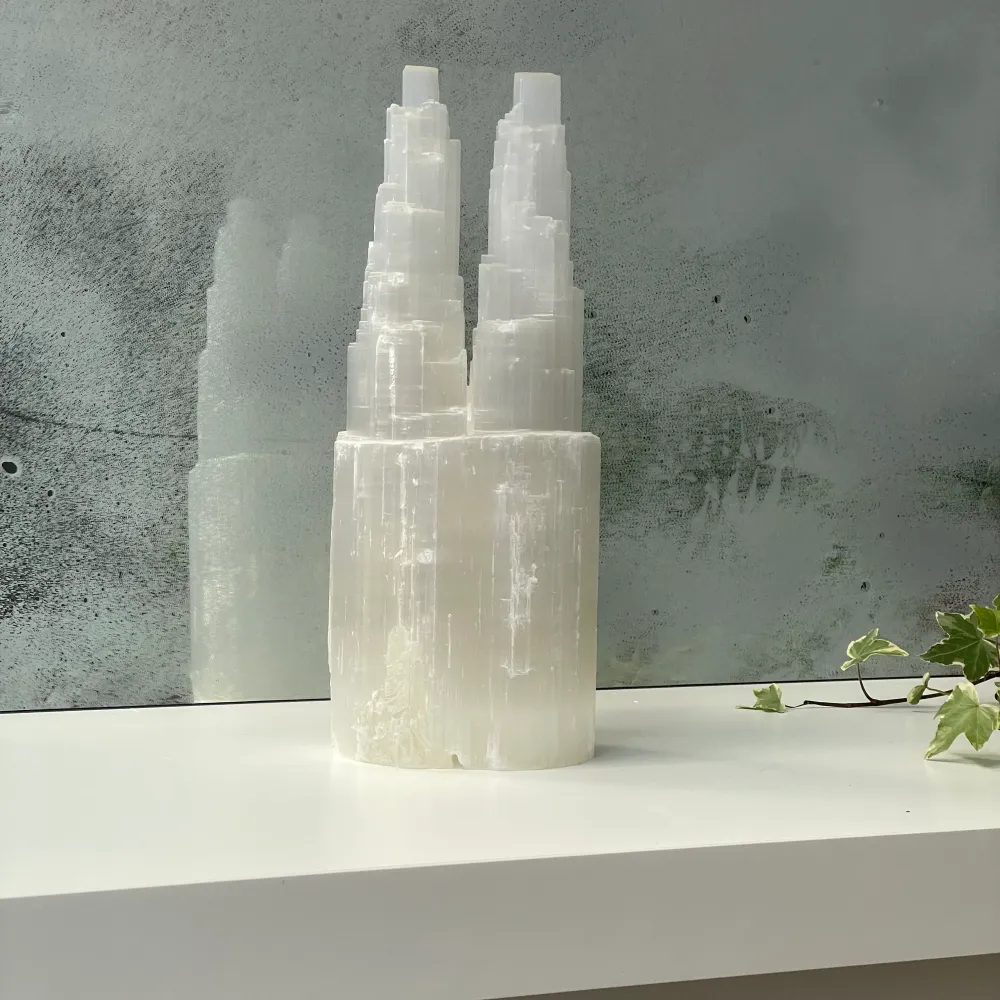 Свещник Iceberg Twin 30 см селенит