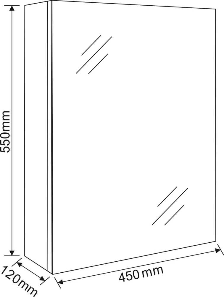 Огледален шкаф ICMC 4512-55 45х55 см.