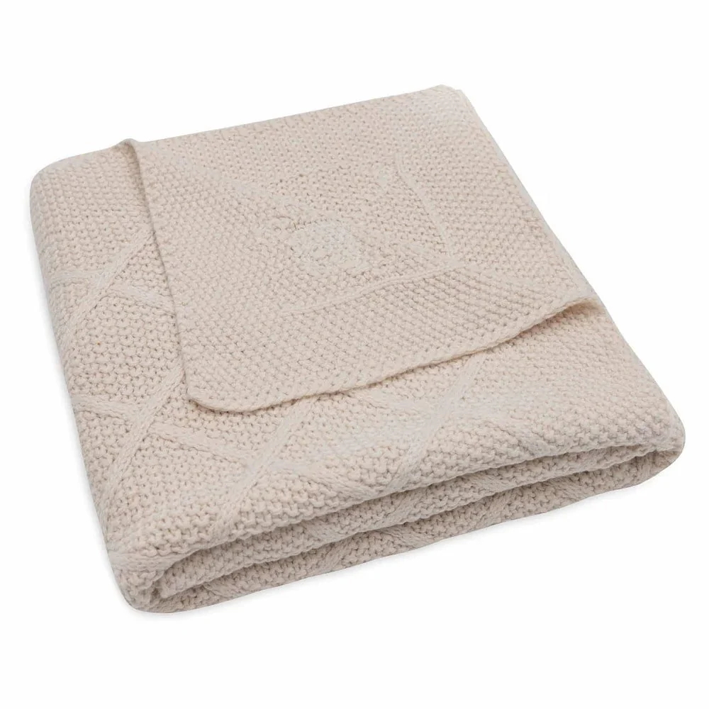 Jollein бебешко одеяло Check Knit Oatmeal 100 x 75 cm