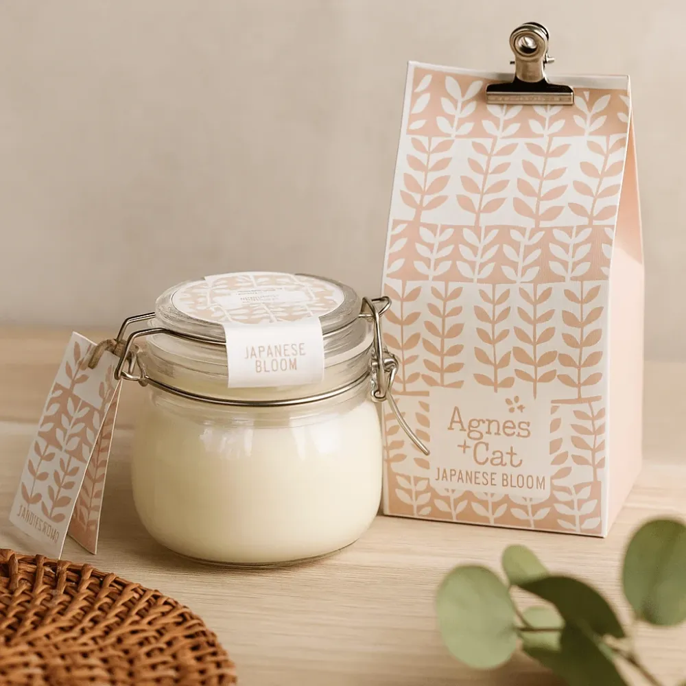 Соева свещ в буркан Kilner Японски цвят 400ml