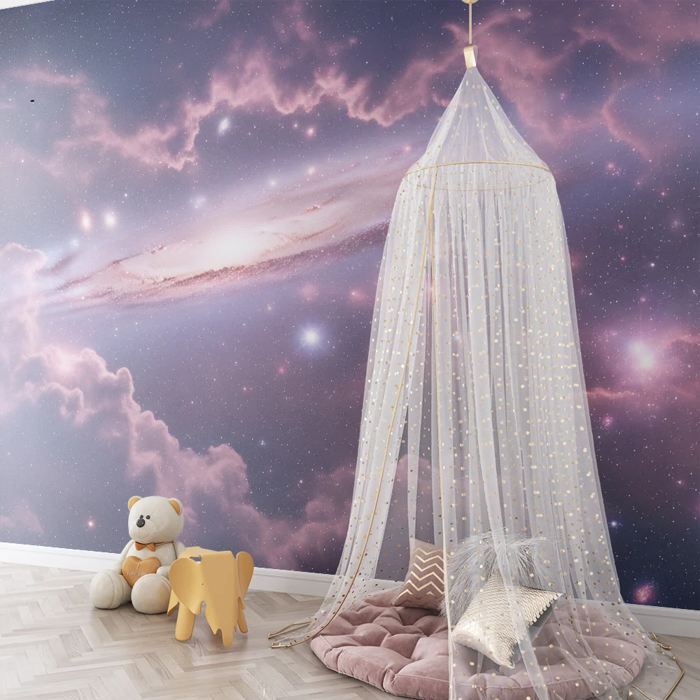 Kinderzimmer Tapete | Galaktisches Universum mit Nebeln und funkelnden Sternen