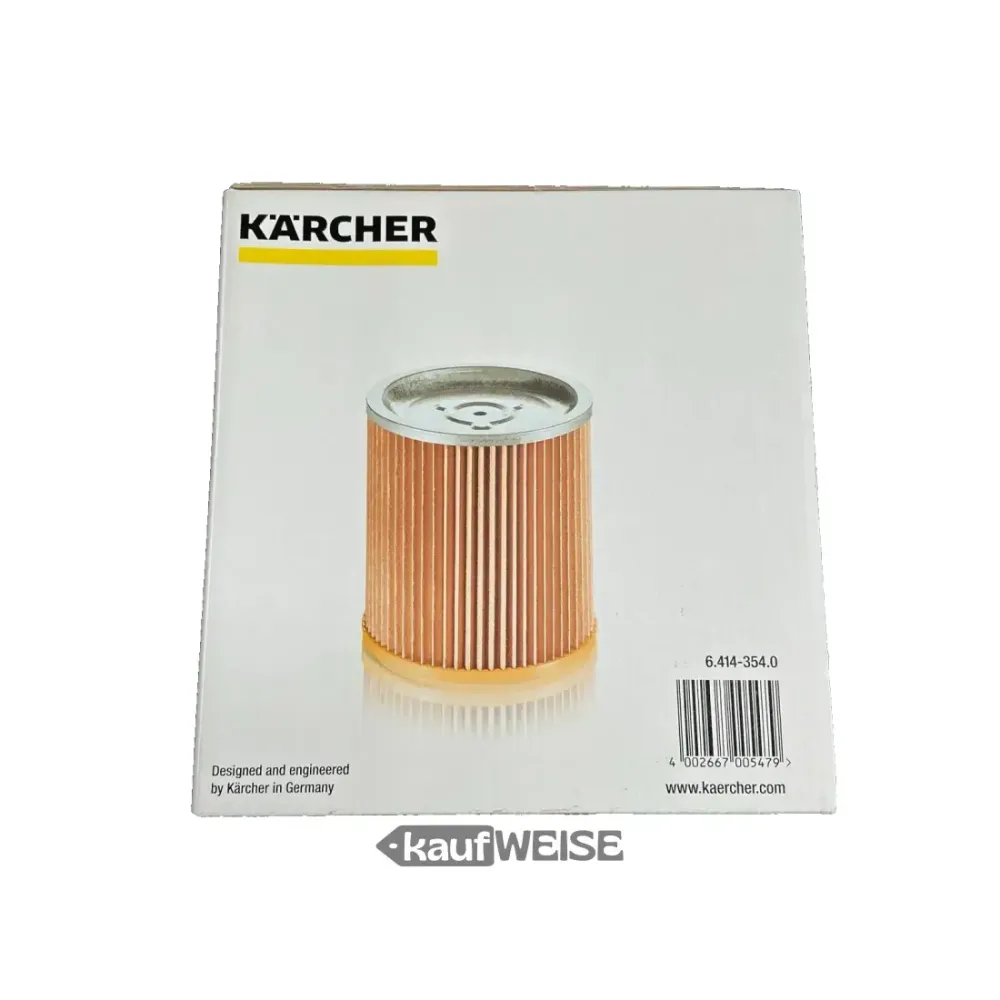 Патронен филтър Kärcher 6.414-354.0 | Оригинален филтър за мокри и сухи прахосмукачки WD, & SE серии
