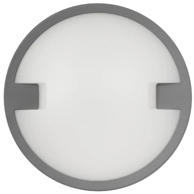 LED Водоустойчива кръгла плафониера Сива 12W 4000K 220-240V AC IP65