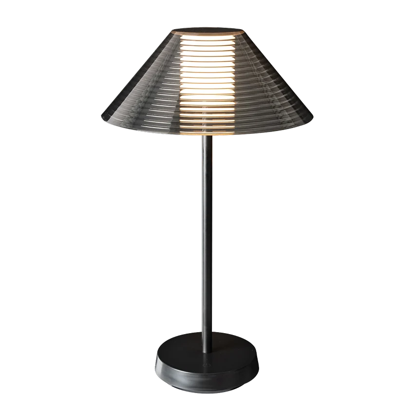 LED димираща презареждаема настолна лампа 1.5W, 3000K, IP44, черна/Ultralux