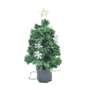 Коледно дърво с фиброоптични LED светлини - 60 cm