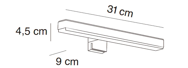 LED аплик 7662 Black