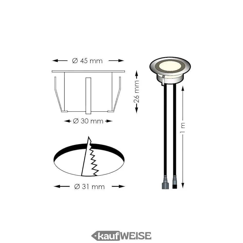 LED осветление за тераса (комплект от 10) | IP67 водоустойчивост | Топло бяло (2800K) | Owlia SOFIA