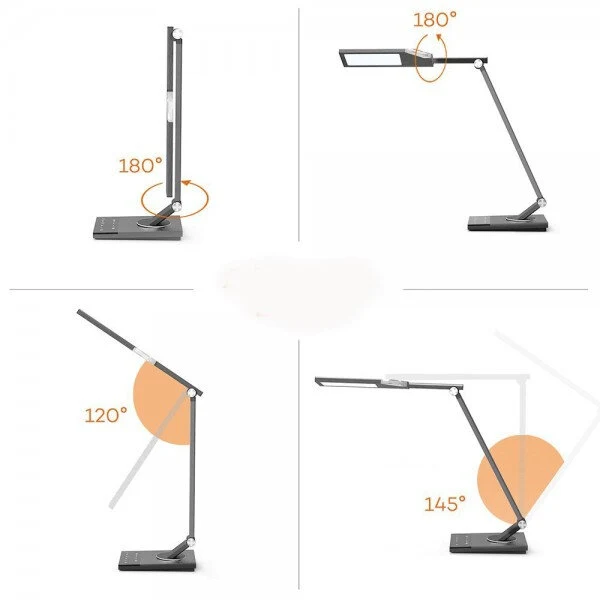 LED лампа за бюро TaoTronics DL063, Метално сива