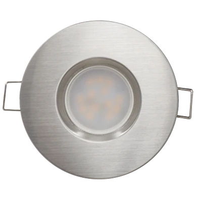 LED Луна за вграждане UltraLux Сатиран никел IP44 6.5W, 4200K, 220V