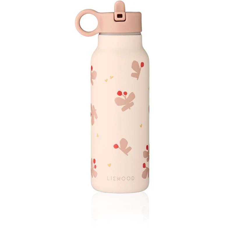 Liewood Фалк бутилка за напитки - Неръждаема стомана - 350ml - Пеперуда/Ябълков цвят