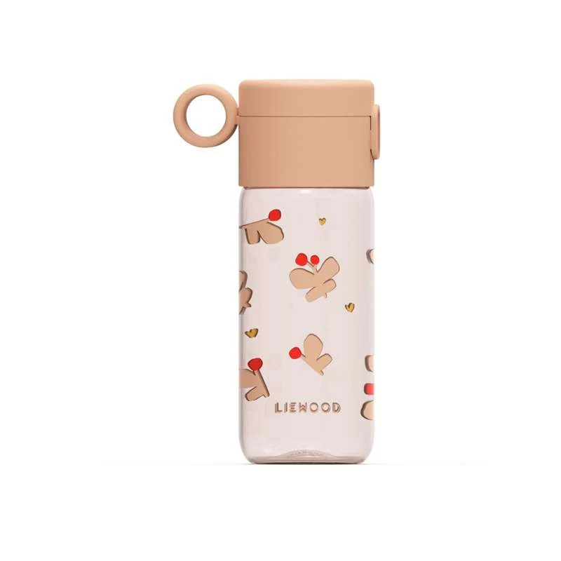 Liewood Клеманс Тритан бутилка за напитки - 350ml - Пеперуда/Ябълков цвят
