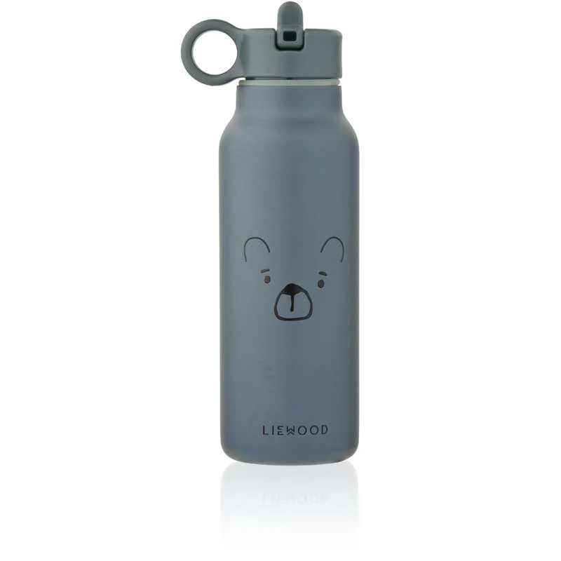 Liewood Falk бутилка за пиене - Неръждаема стомана - 350ml - Г-н Мечка/Кит Син