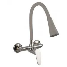 LINNI GRAY MATT смесител стенен със сива лебедка ICF 5108152MG 7789