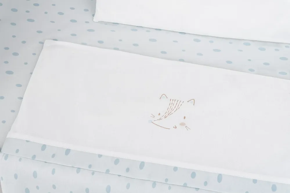 Бебешки спален комплект за мини-кошара 5ч Little Fox