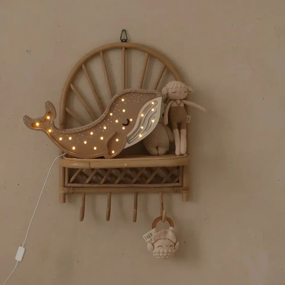 Little Lights бебешка лампа кит канела кафява