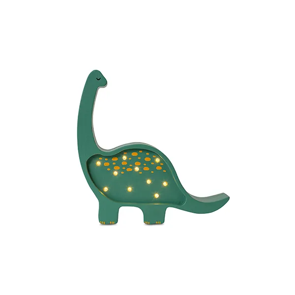 Little Lights Детска мини лампа Dino Diplodocus Военно зелено