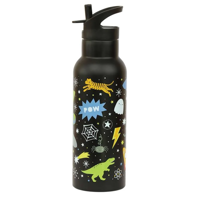 Little Lovely Company Стъклена бутилка за напитки - XL - 500ml - Галактика