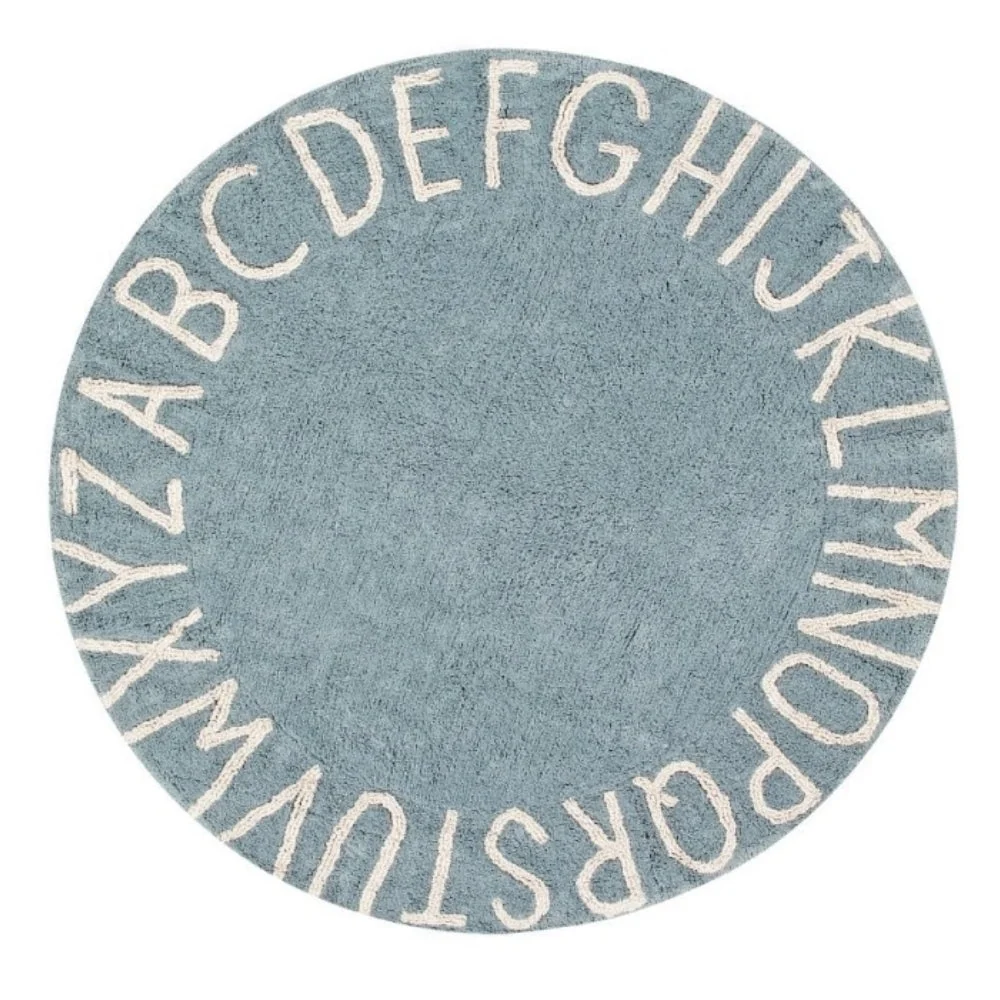 Lorena Canals Детски килим ABC Vintage Blue 150 cm