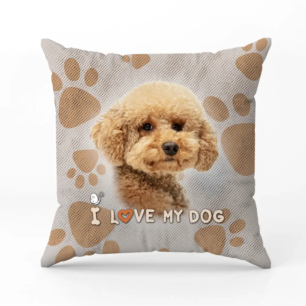 Декоративна възглавница I LOVE MY DOG 2302