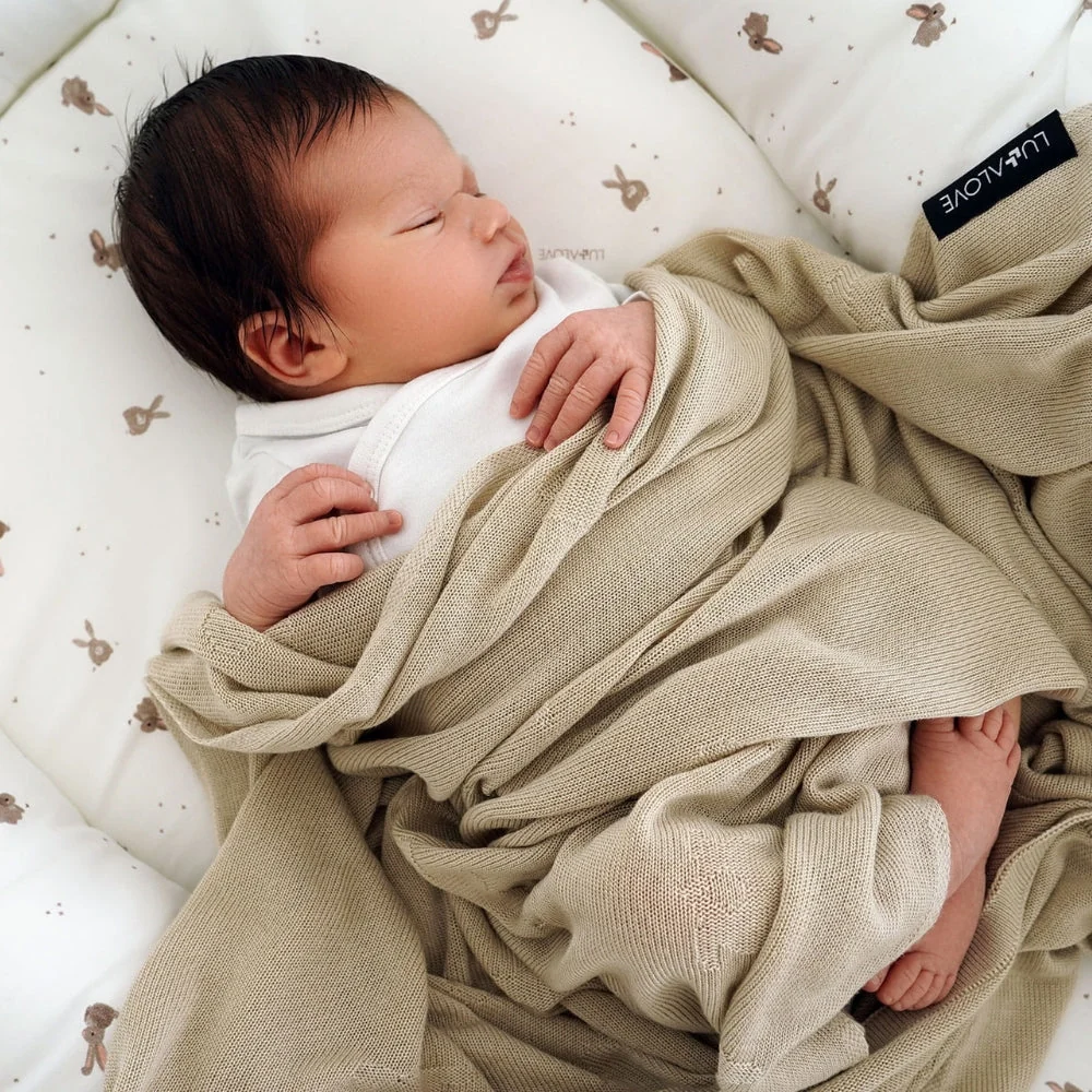 LullaLove Бамбуково одеяло зайче сиво